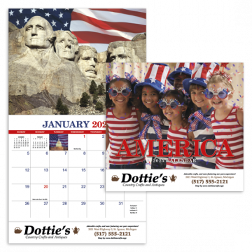 America Appointment Wall Calendar - Stapled
